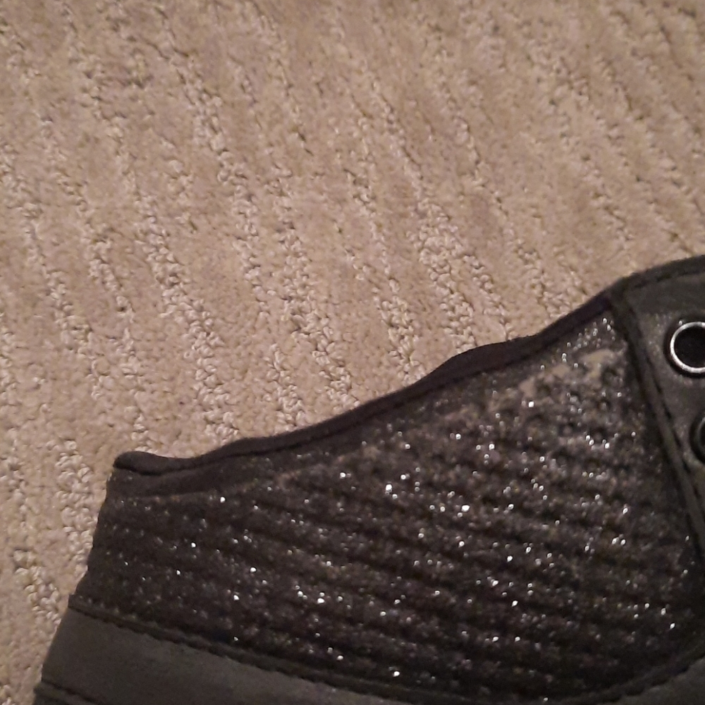 Pastry Black Glitter Sneakers Size 10 - Picture 7 of 7